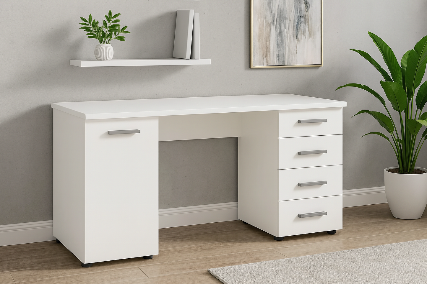 Desk 140 x 60 x 75 cm - White - AZ1011