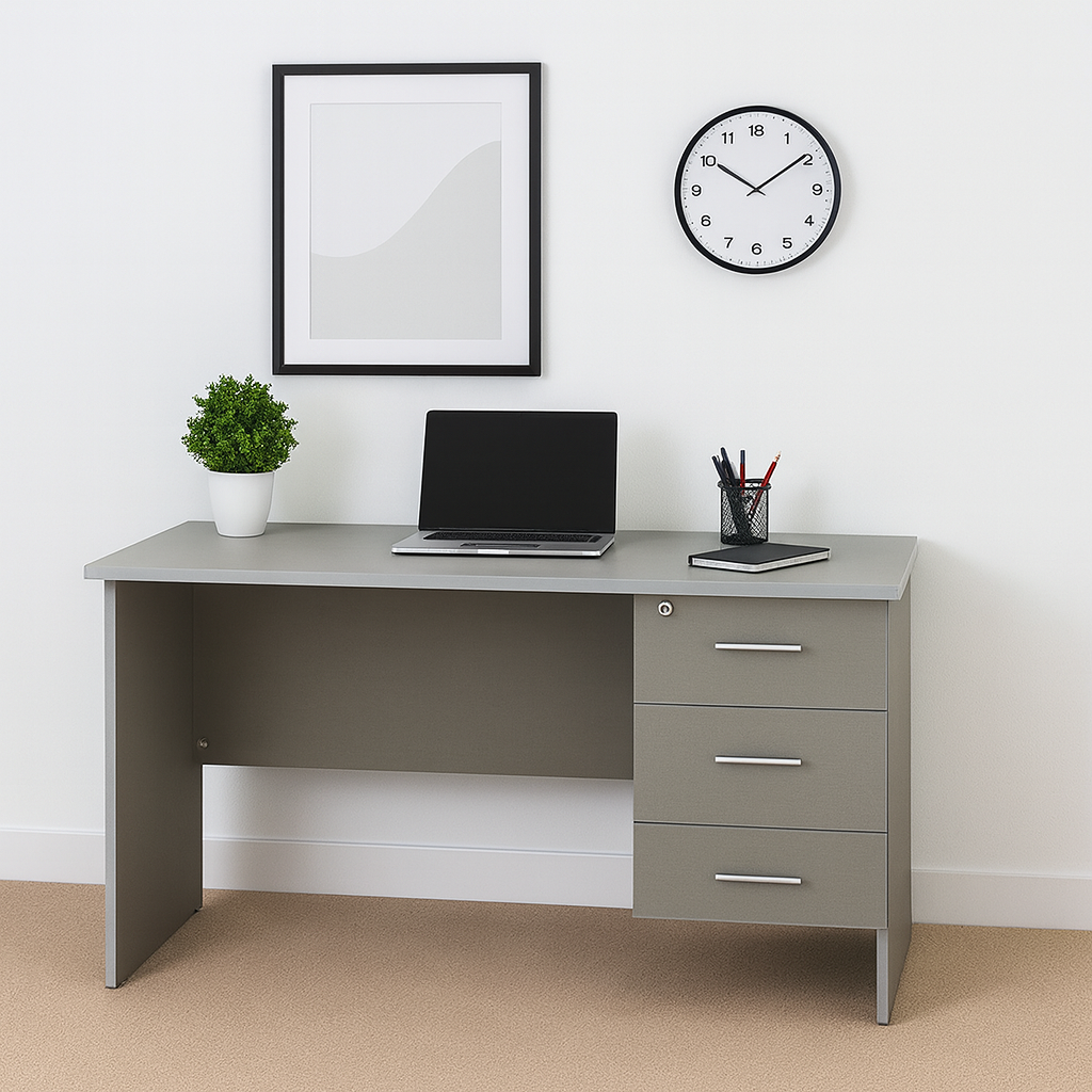 Desk 140 x 80 x 75 cm - Grey - AZ50015