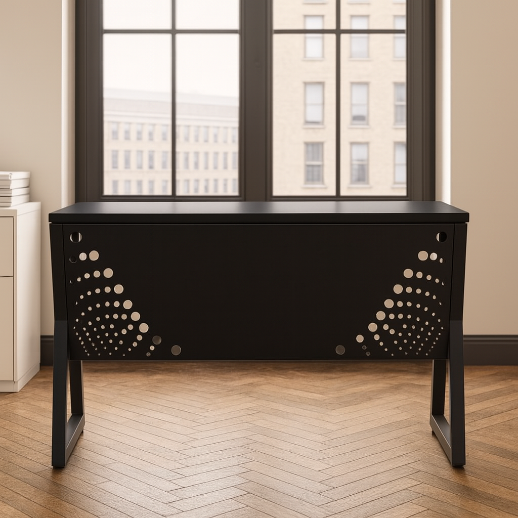Desk 120 x 60 x 75 CM - Wooden and Black - AZ1260