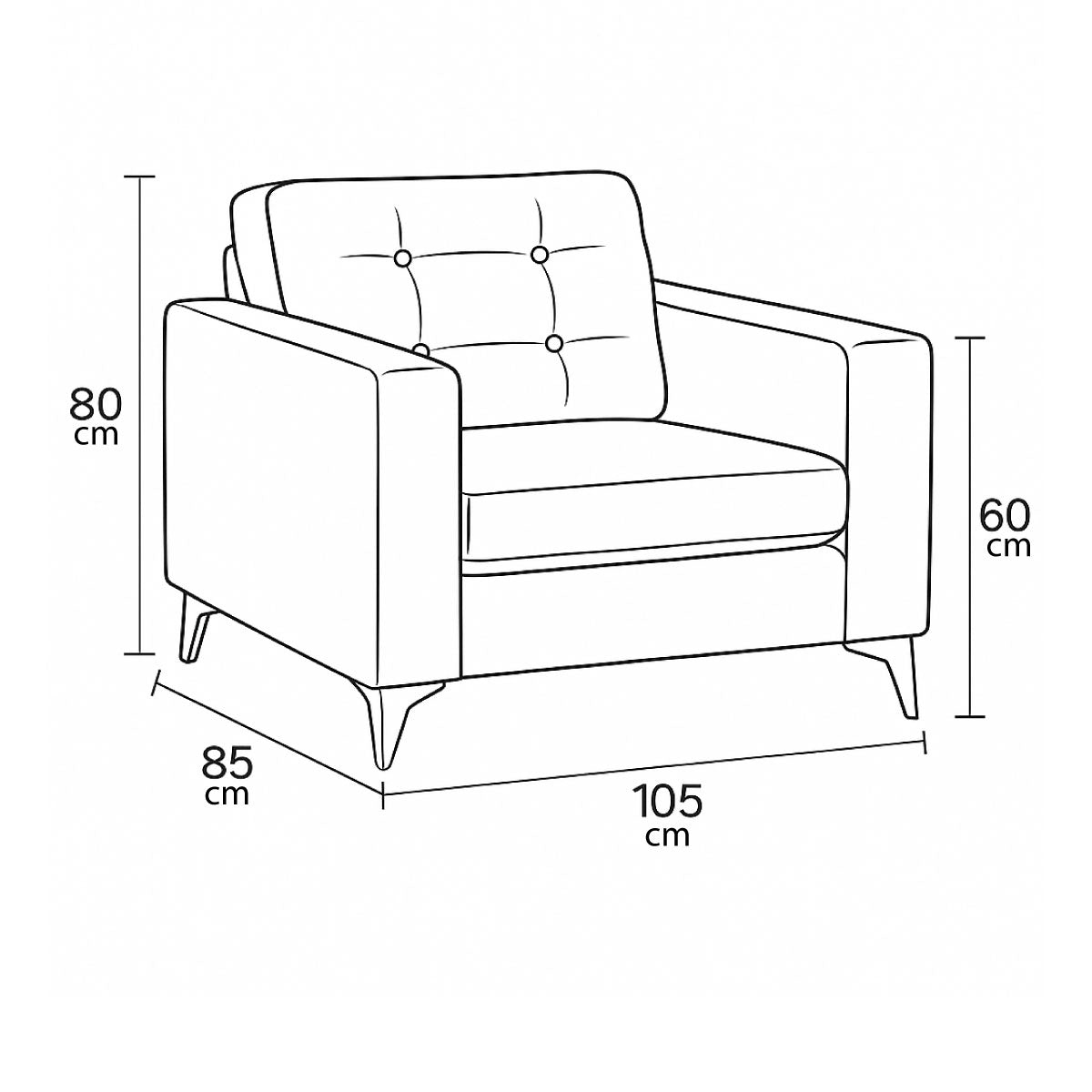 Armchair (Beech Wood, Pine, Plywood) – Color: Dark Gray – izel