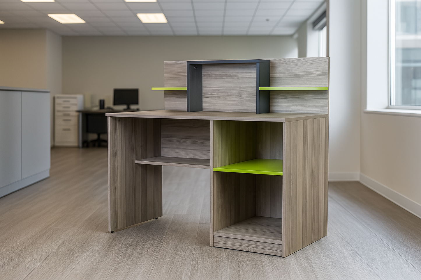 Desk 120*60*75 CM - wooden and green - AZ1242