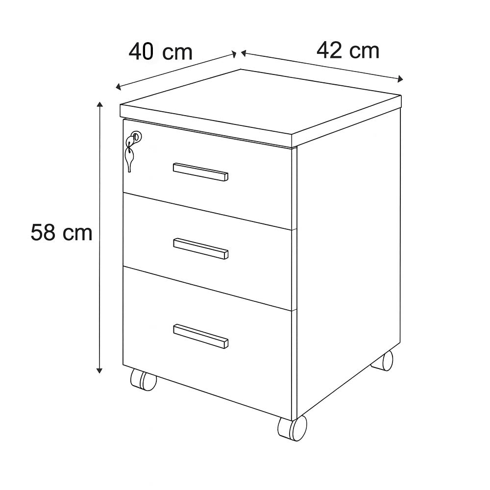 Unit drawer, 58 x 40 x 42 cm - Wooden - AZ111247