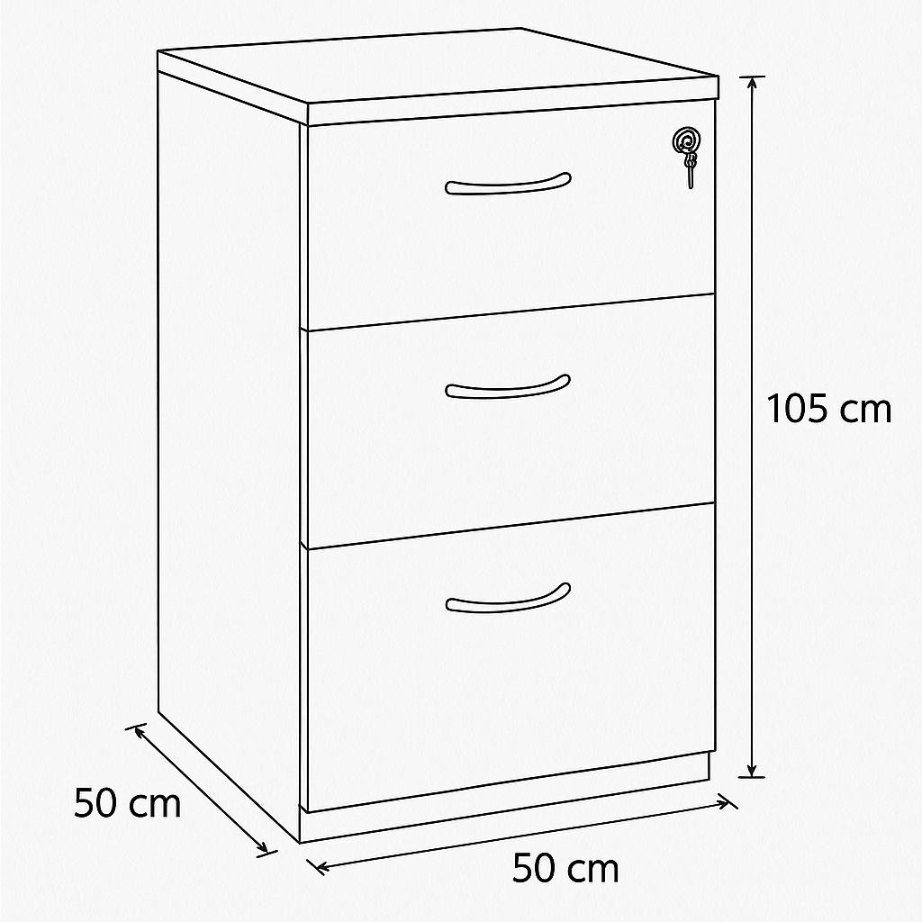 Unit drawer, 105 x 50 x 50 cm - Wooden - AZ111256