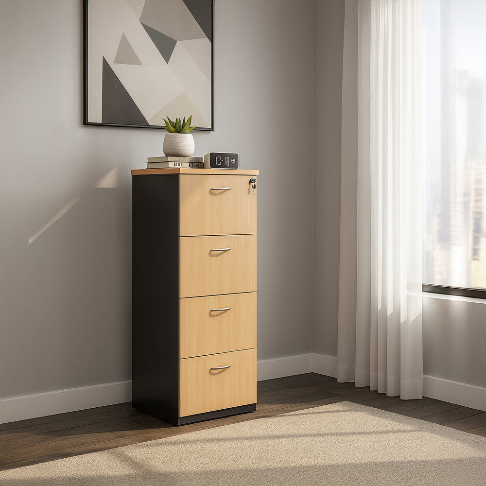 Unit drawer, 135 x 50 x 50 cm - Wooden & black & white- AZ111259