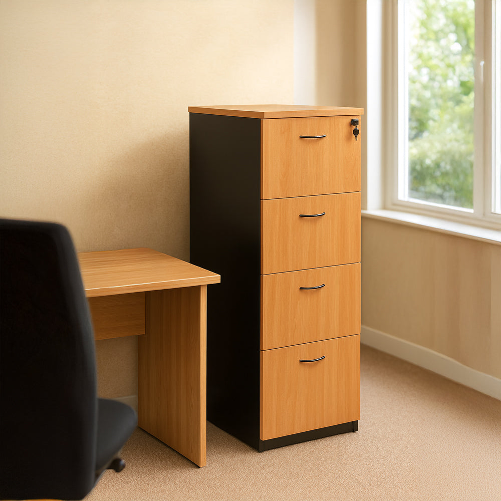Unit drawer, 135 x 50 x 50 cm - Wooden & black & white- AZ111259