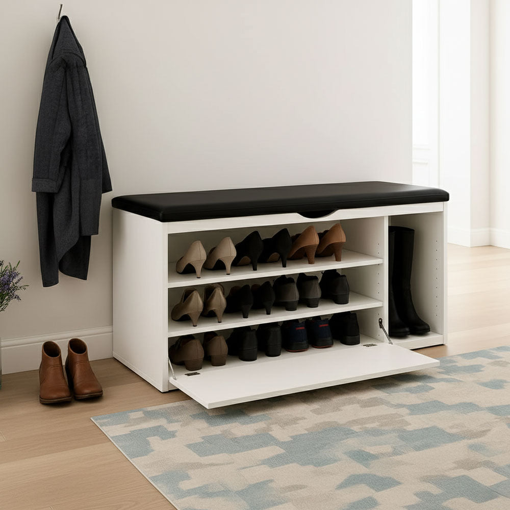 Shoe cabinet 80 x 40 x 60 cm - White - AZ111315