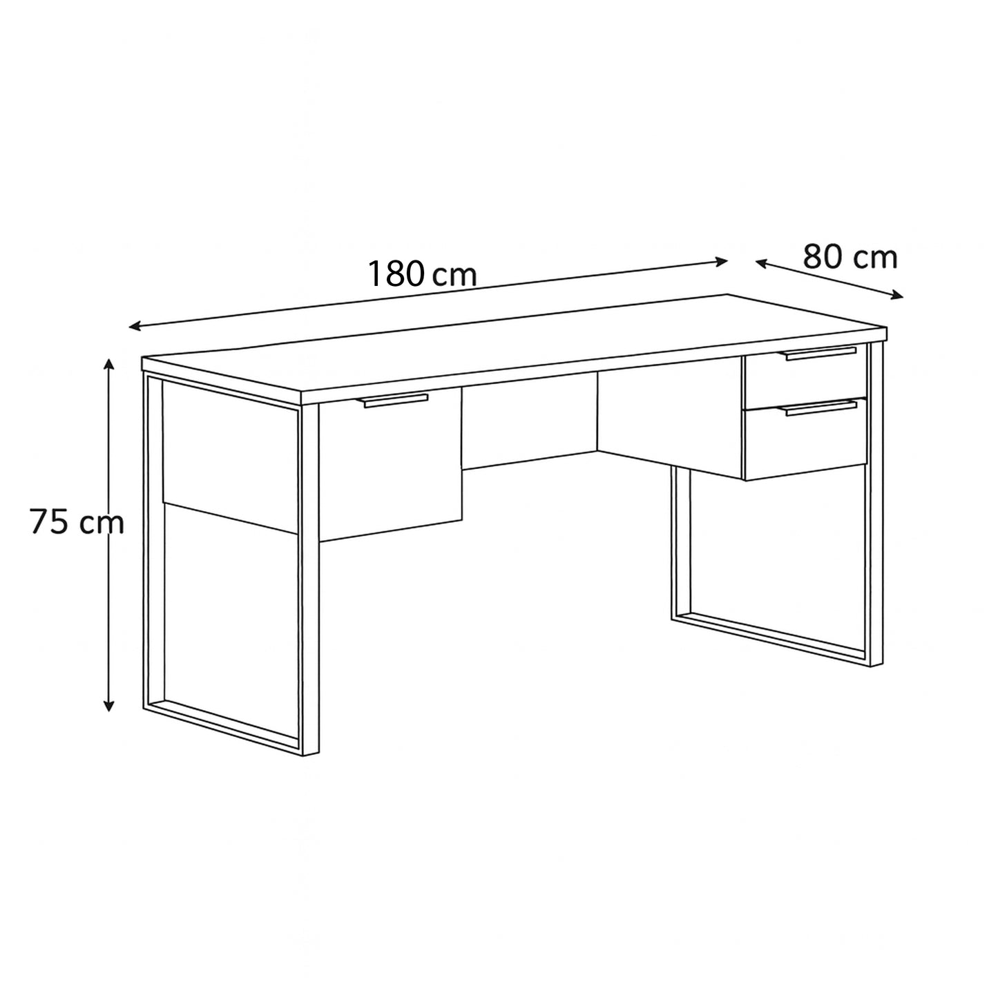 مكتب 180×80×75 سم – خشبي – AZ11131