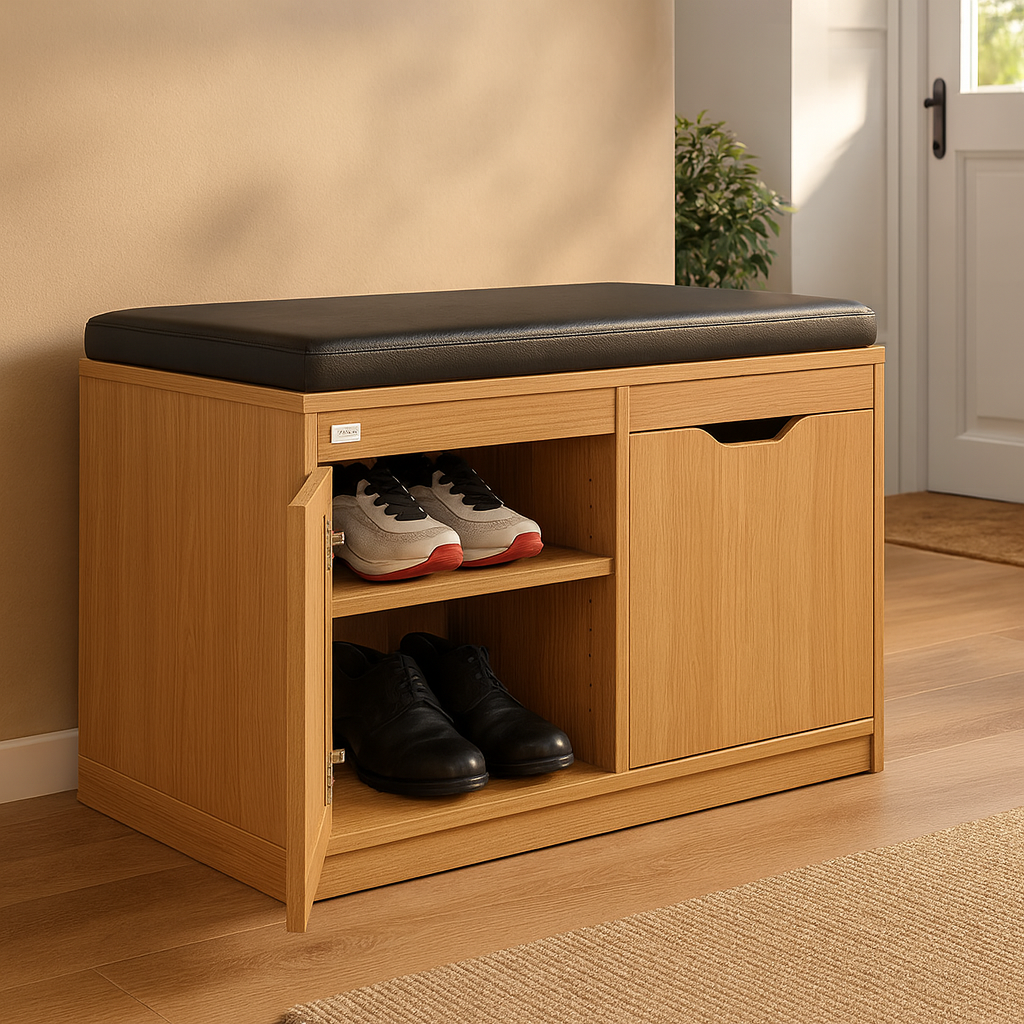 Shoe cabinet 80 x 50 x 40 cm - wooden - AZ111320