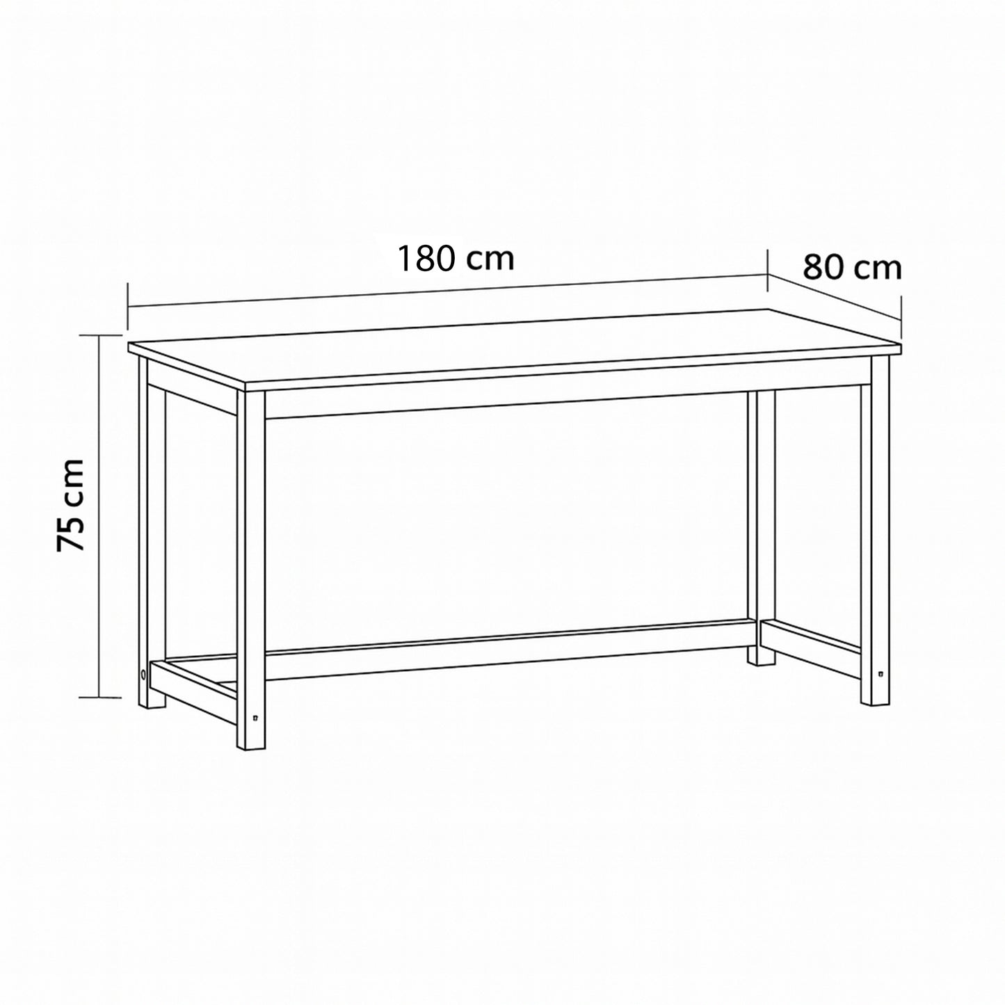 مكتب 180×80×75 سم – أبيض – AZ1113221