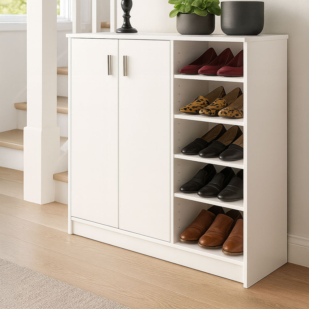 Shoe cabinet 120 x 40 x 120 cm - White - AZ111380