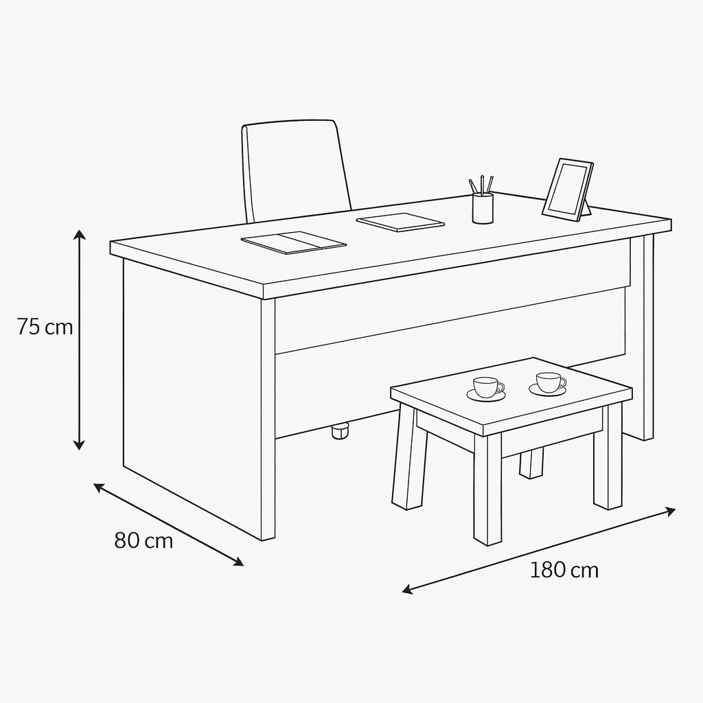 Manager's Desk 180*80*75 CM - Wooden - AZ12064