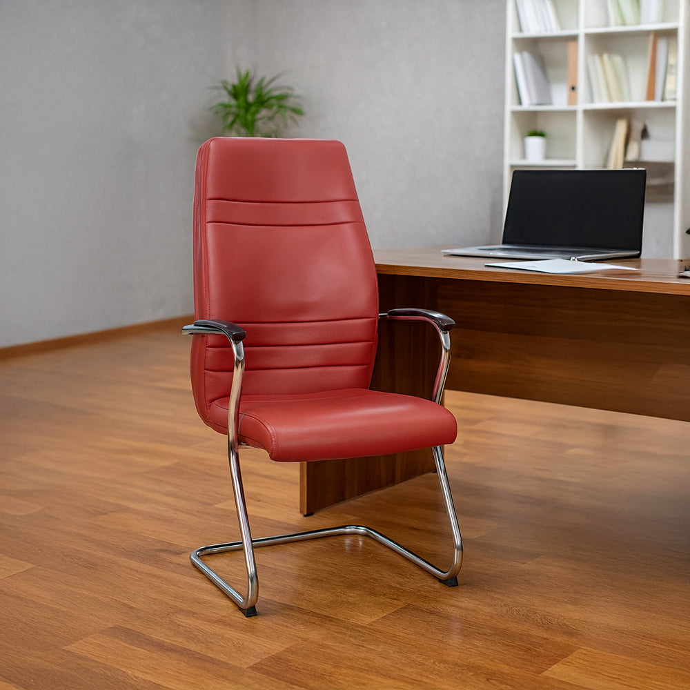 Fixed Visitor Chair 108*59*52 cm - Red - GL 314