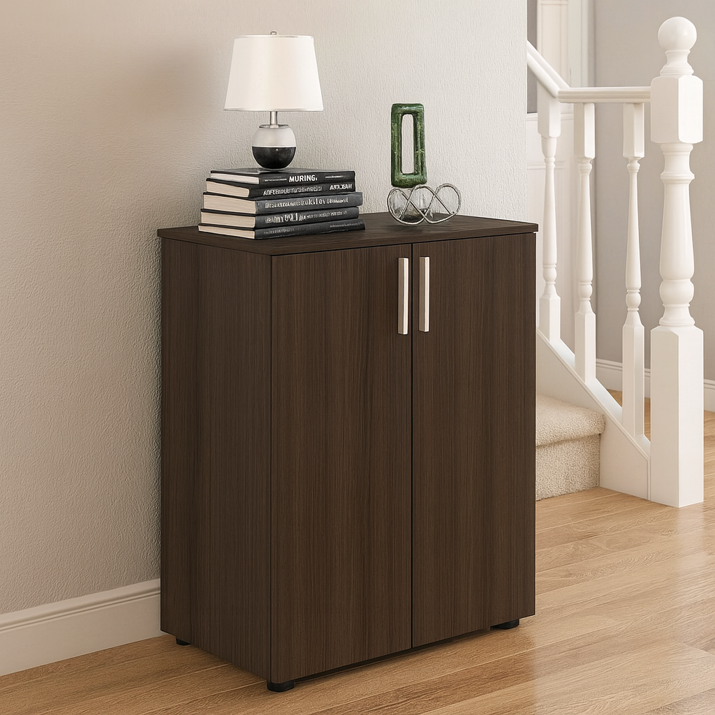 Shoe Cabinet, 80 × 38 × 96 cm - Brown - AZ40026