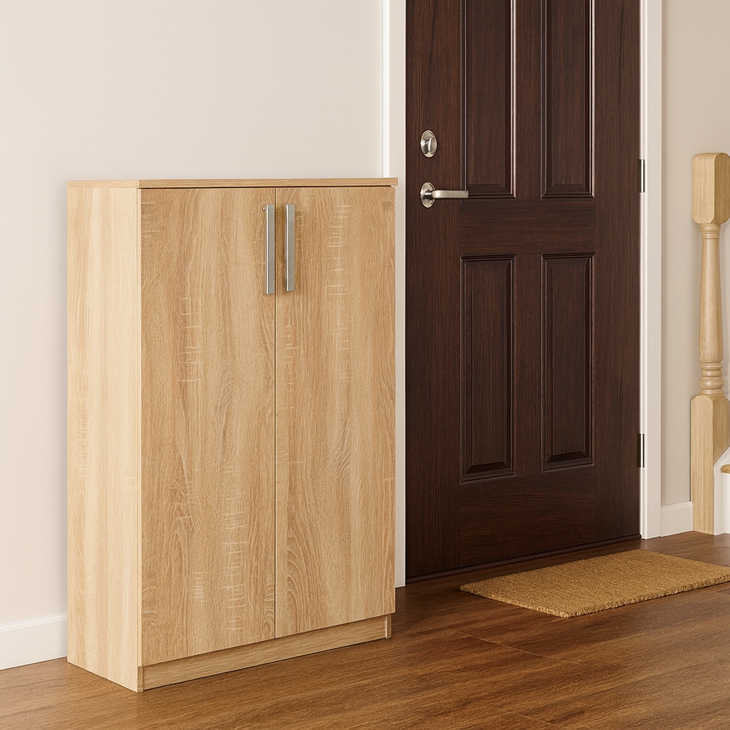 Shoe Cabinet, 60 × 38 × 110 cm - Wooden - AZ40054