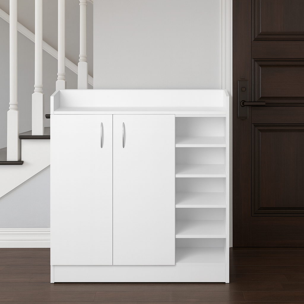Shoe Cabinet, 100 × 38 × 110 cm - White - AZ40056