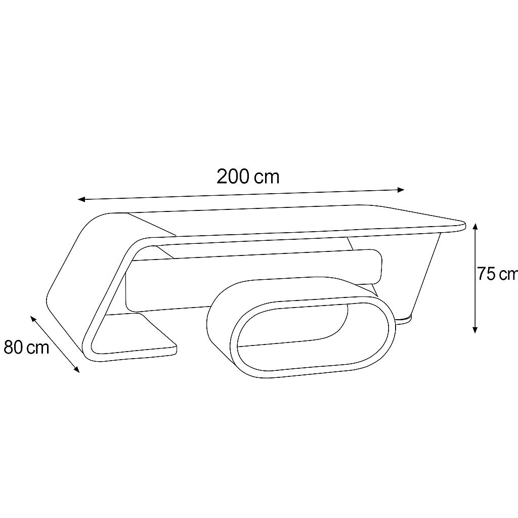 مكتب 200×80×75 سم - خشبي - AZ50002
