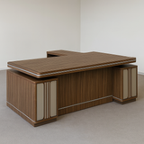 مكتب 200×80×75 سم - بني وأبيض - AZ50006
