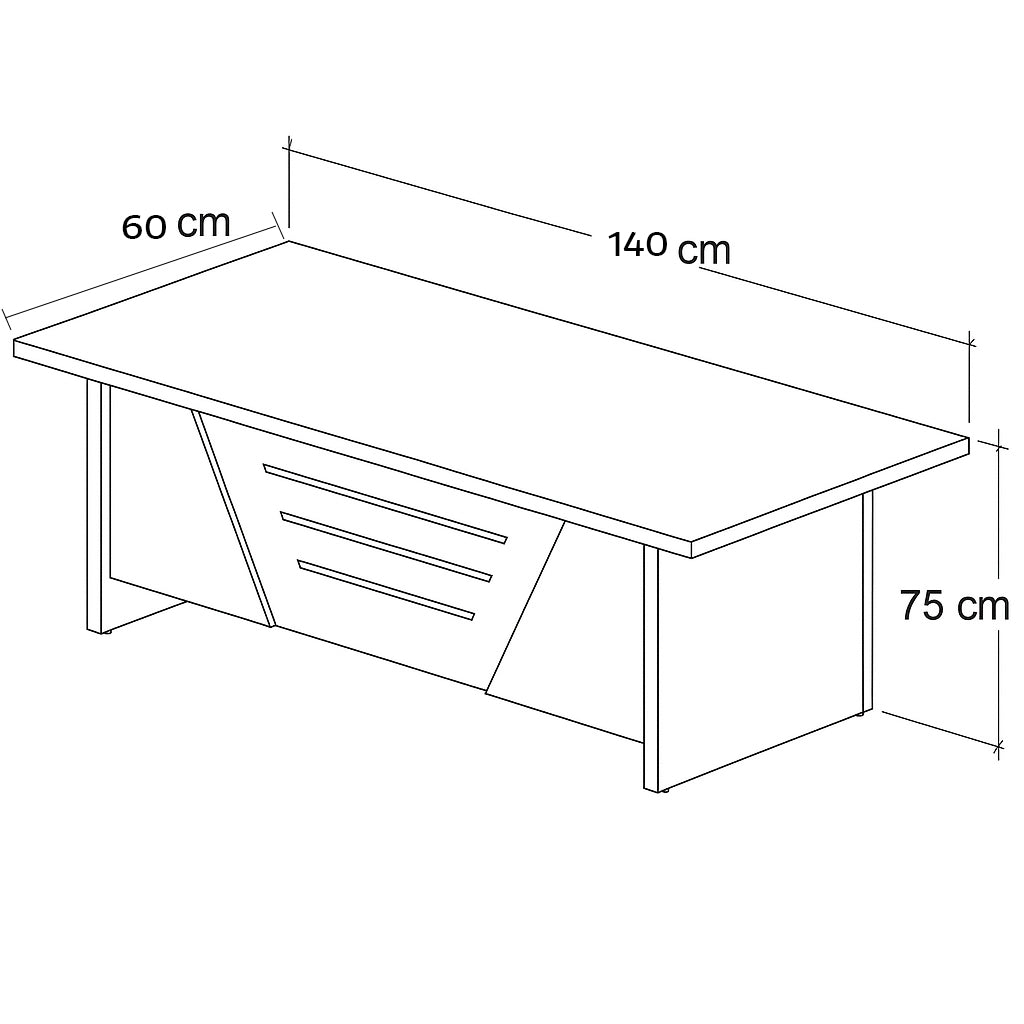 مكتب 140×60×75 سم - بني - AZ50012