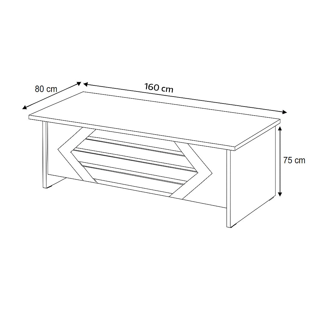 مكتب 160×80×75 سم - بني - AZ50013