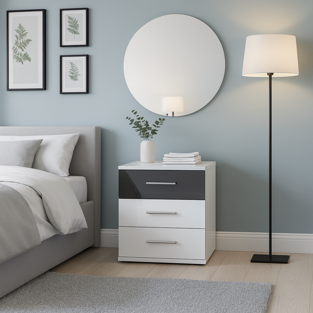 Unit Drawers, 40 × 40 × 50 cm - Black and White - AZ500150