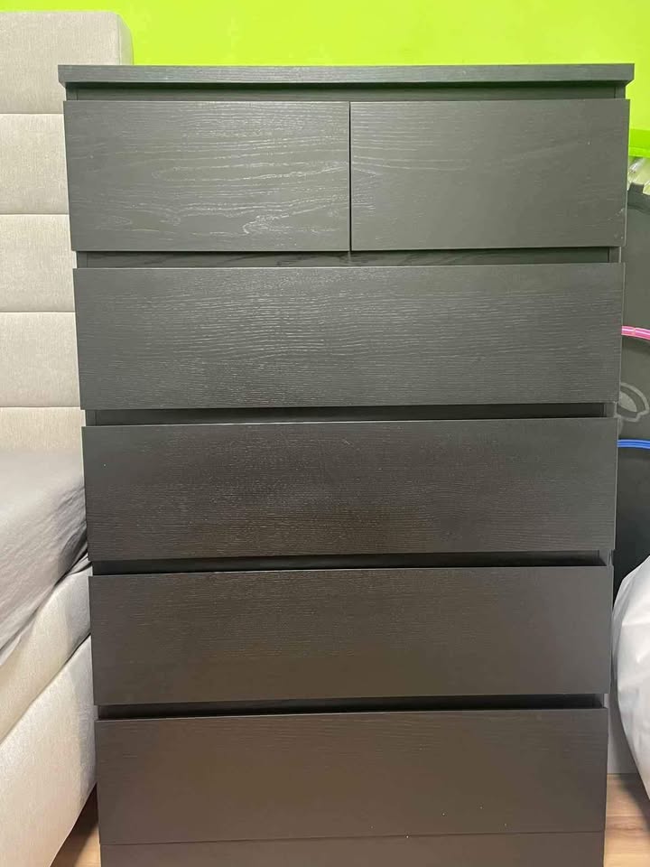Unit Drawers, 80 × 45 × 123 cm - Black - AZ500190