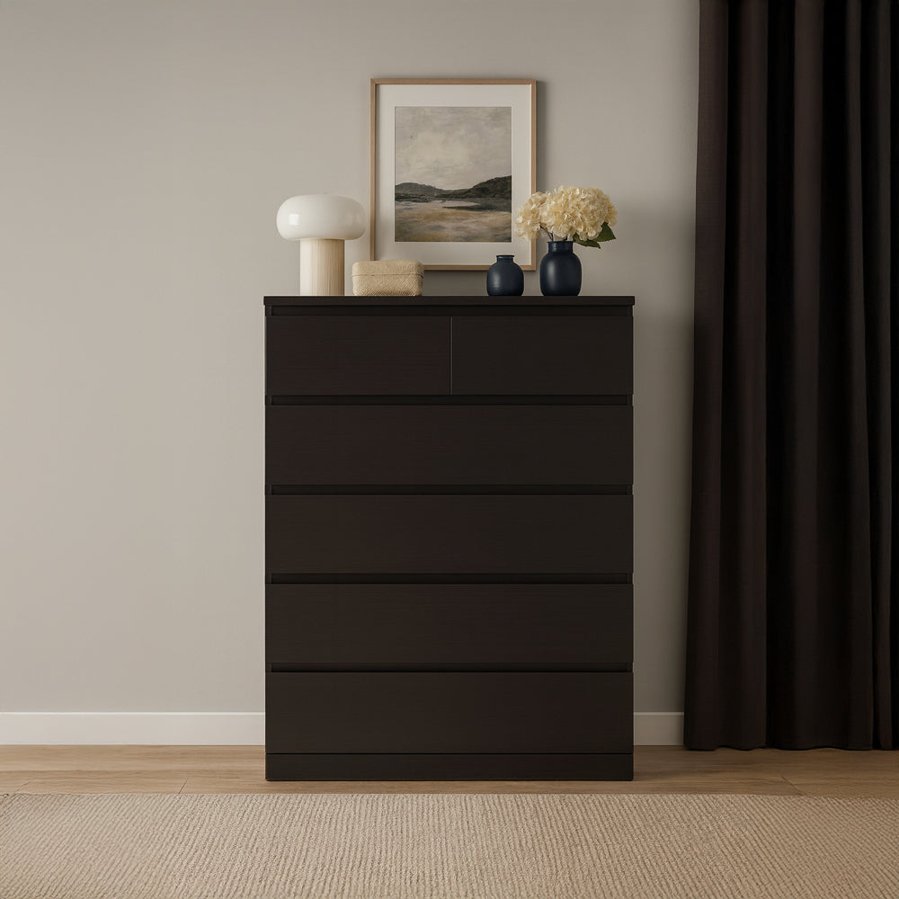 Unit Drawers, 80 × 45 × 123 cm - Black - AZ500190