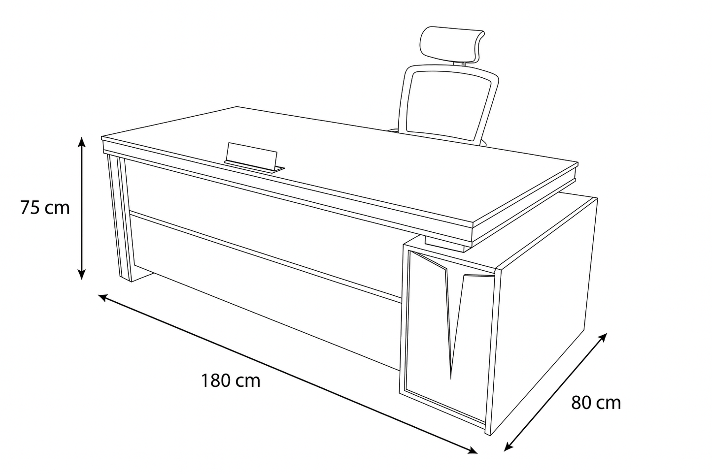 مكتب 180×80×75 سم - خشبي - AZ50025