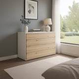 Unit Drawers, 85 × 40 × 80 cm - White and Wooden - AZ50029