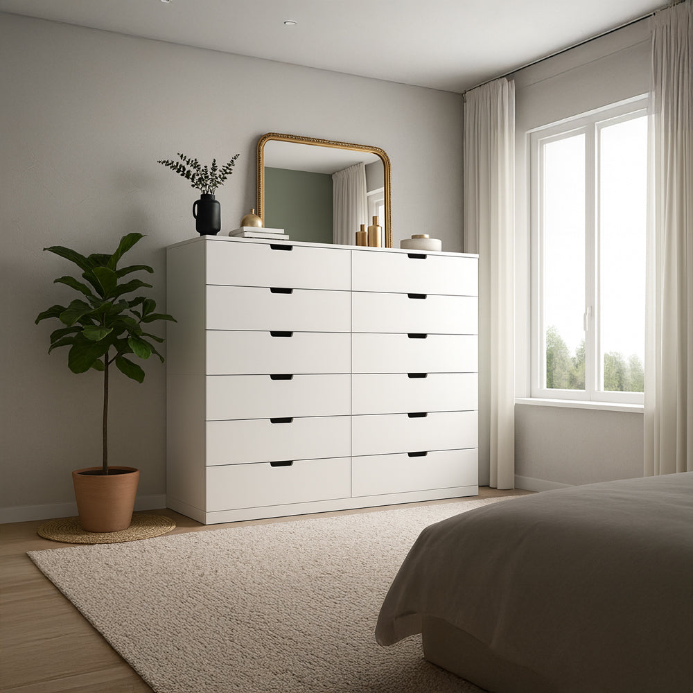 Unit Drawers, 130 × 40 × 120 cm - White - AZ5003
