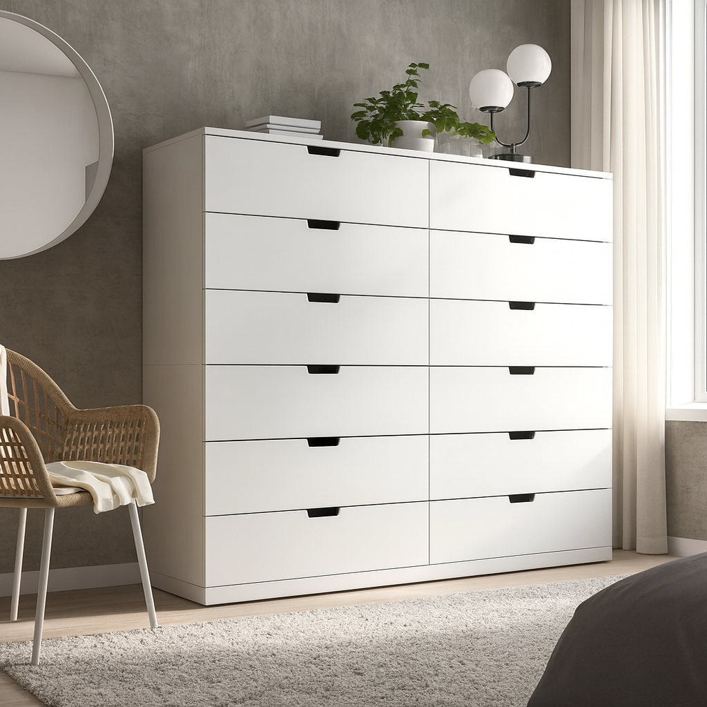 Unit Drawers, 130 × 40 × 120 cm - White - AZ5003