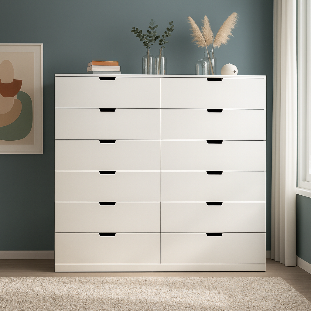 Unit Drawers, 130 × 40 × 120 cm - White - AZ5003