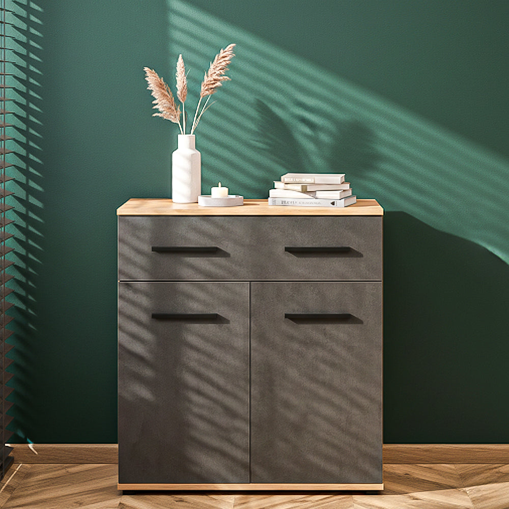 Unit Drawers, 70 × 30 × 85 cm - Black and Wooden - AZ5007