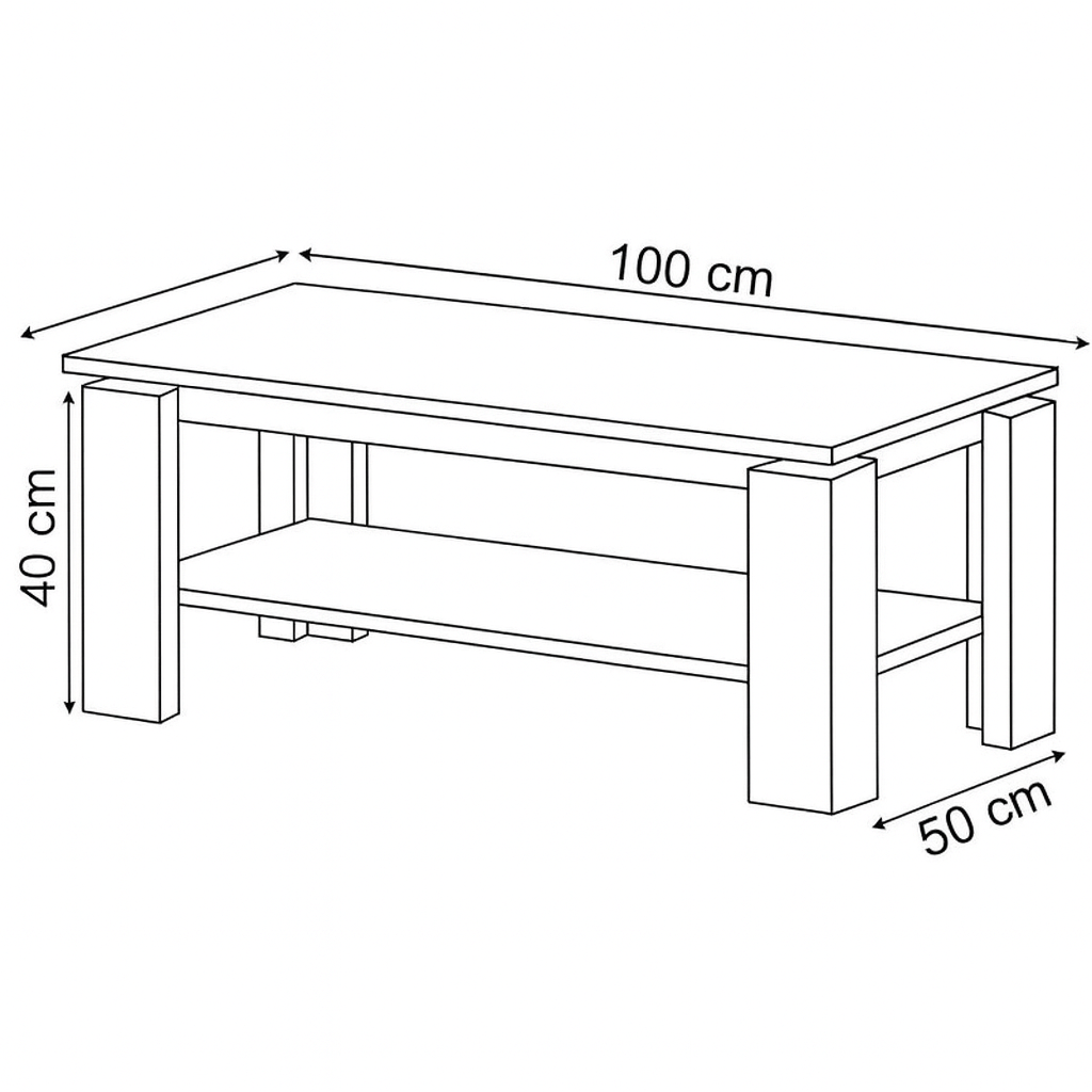 Reception Table, 100 × 50 × 40 cm - Wooden - AZH-00063