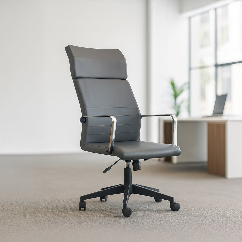 High-Back Executive Swivel Chair 110*50*50 CM - Black - Baran HB-HR