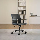 Mid-Back Swivel Office Chair 92*47*46 CM - Black - Baran LB