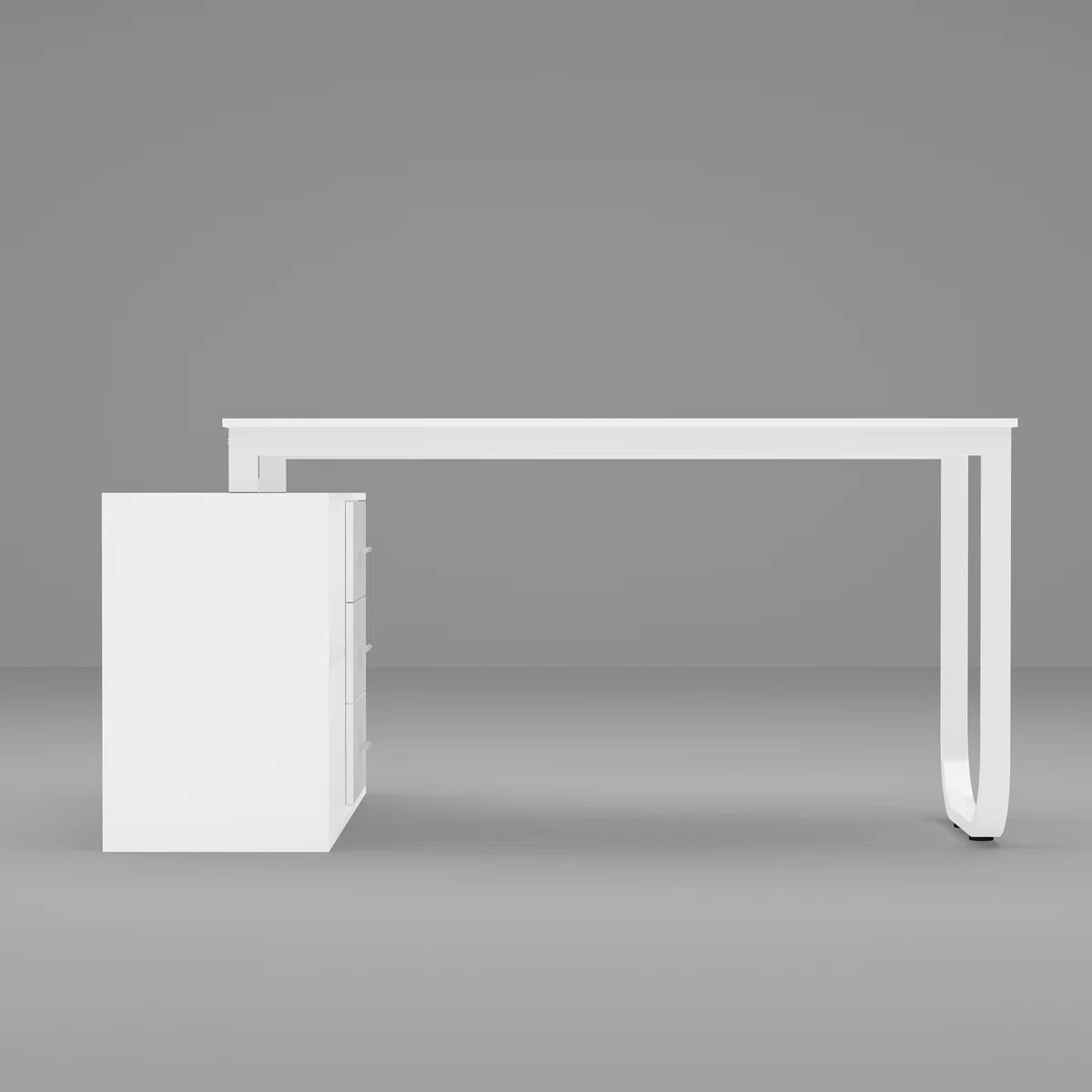 Desk 75 x 220 x 80 cm - White - AZ11186