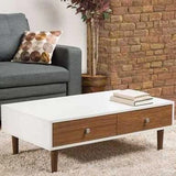 Reception Table, 100 × 50 × 40 cm - Wooden and White - AZH-00057