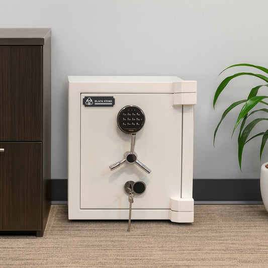 خزينة حديدية – ديجيتال + بصمة + مفتاح – الارتفاع 50 سم × العرض 45 سم × العمق 45 سم – MH-500