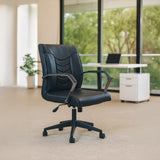 Mid-Back Executive Office Chair 101*64*64 cm - Black - Prince