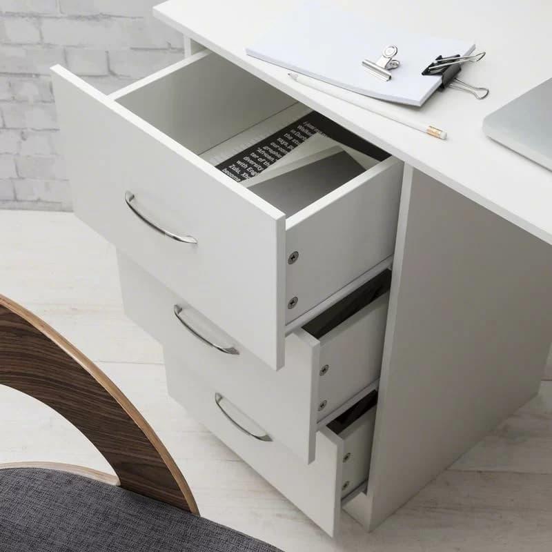 مكتب بمقاس 120 × 60 × 75 سم - أبيض - AZ1077
