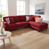 Home Corner Sofa (MDF, Plywood) – Maroon – Loura