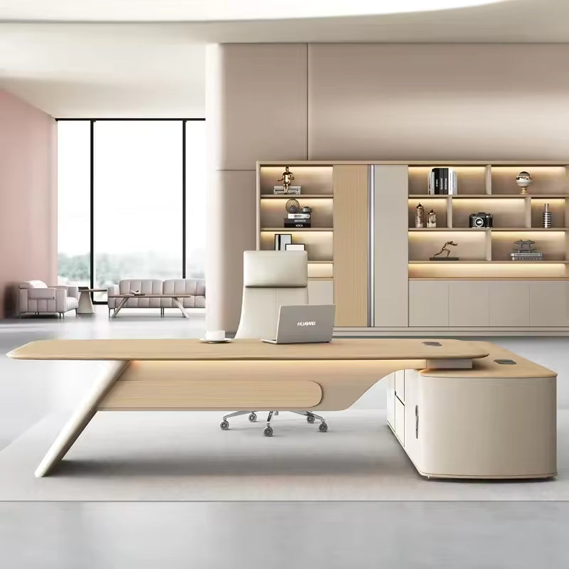 Desk 220 x 80x 75 - brown - AZ12101