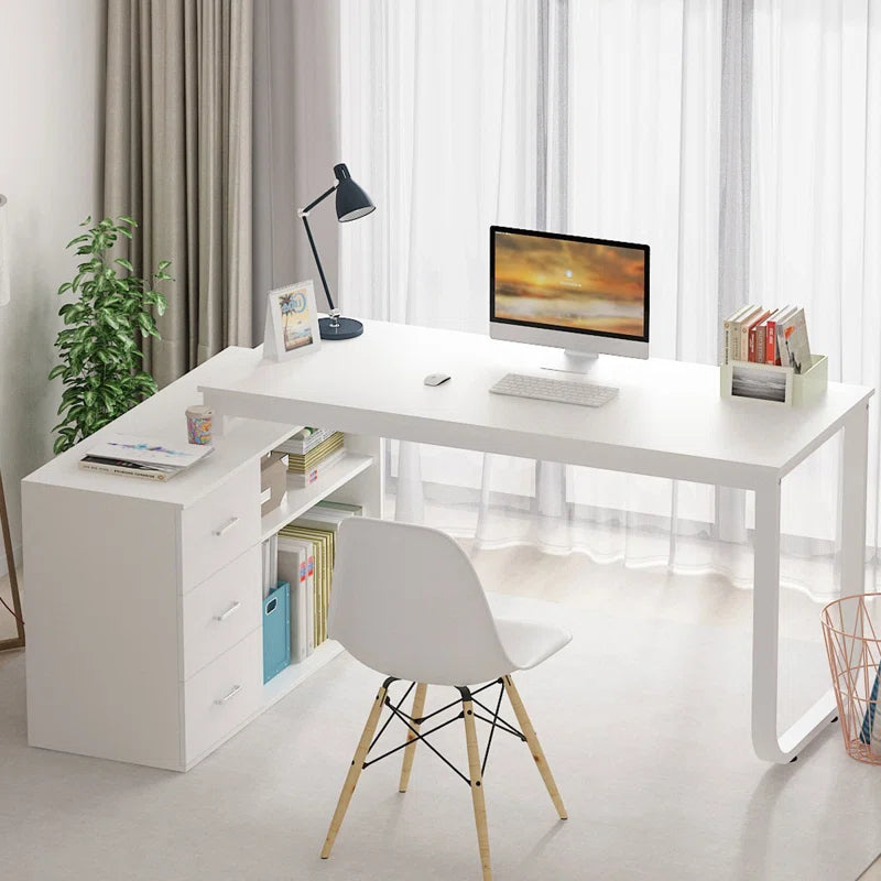 Desk 75 x 220 x 80 cm - White - AZ11186
