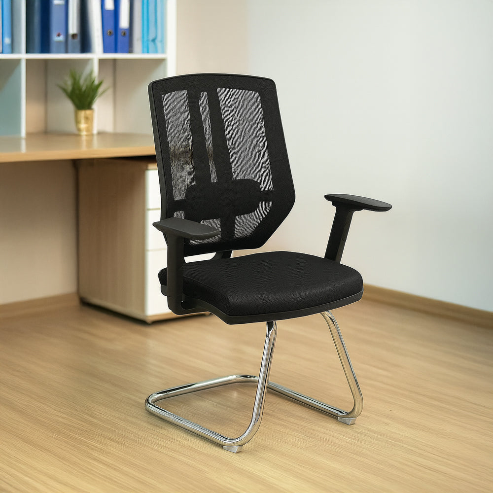 Visitor Office Chair 66*62*59 CM - Black - Suda
