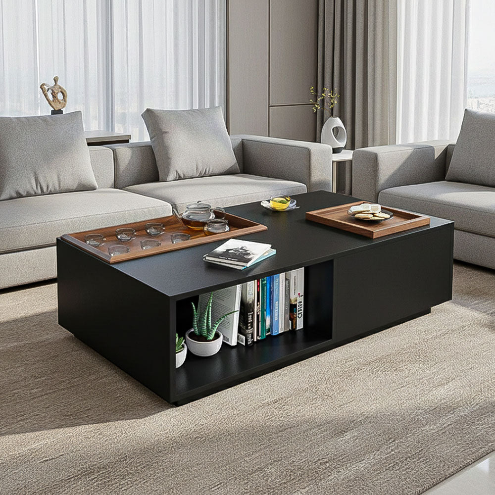 Reception Table, 120 × 50 × 40 cm - Black - AZH-00058