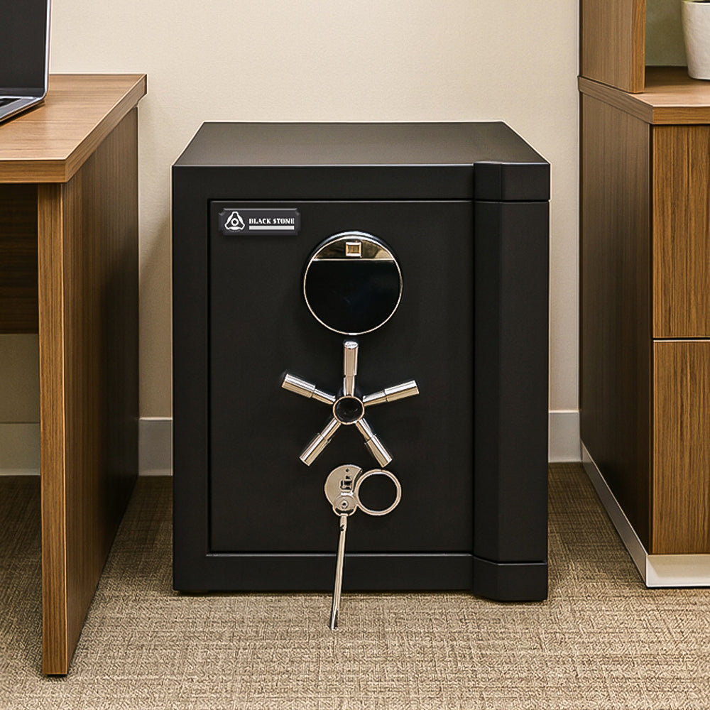 Steel Safe Digital + Fingerprint + Key – H50 × W48 × D48 cm – TH-500