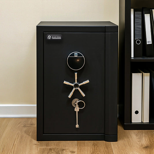 خزينة حديدية – ديجيتال + بصمة + مفتاح – الارتفاع 80 سم × العرض 55 سم × العمق 55 سم – TH-800