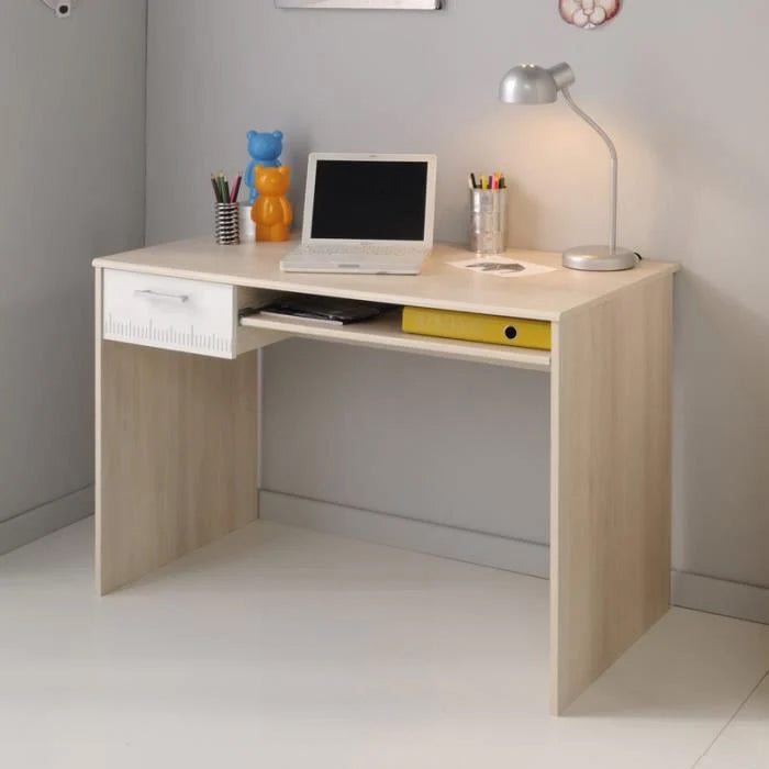 مكتب بمقاس 120 × 60 × 75 سم - أبيض وخشبي - AZ1166