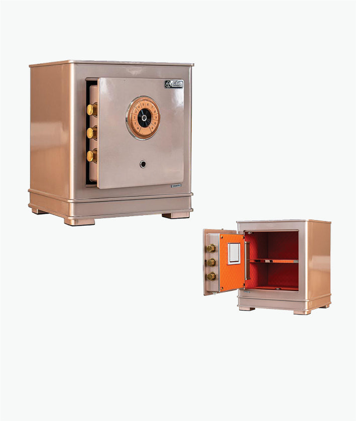 Metal Safety Box White Copper 40 x 41 x 33 CM