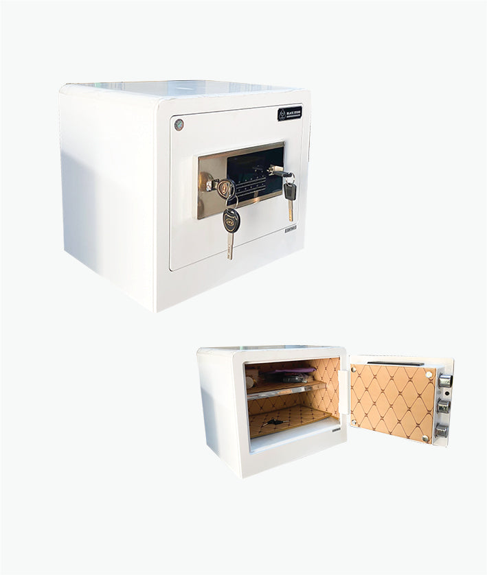 Metal Safety Box White 33 x 38 x 31 CM